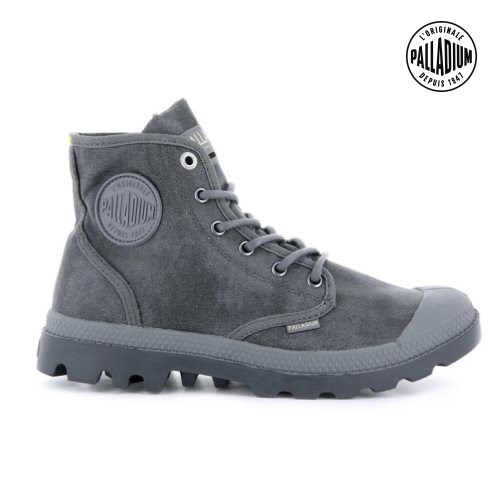 Palladium Pampa Hi WAX Women's Boots Grey | UK S692-FDE